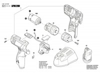 Bosch 3 601 JE2 084 GSR 108-LI Cordless Drill Driver Spare Parts